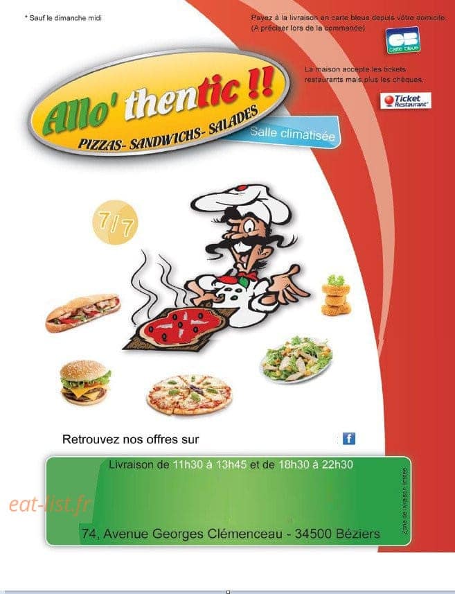 Allo'Thentic — carte page 1