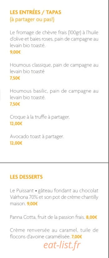 Arlett Café — carte page 1