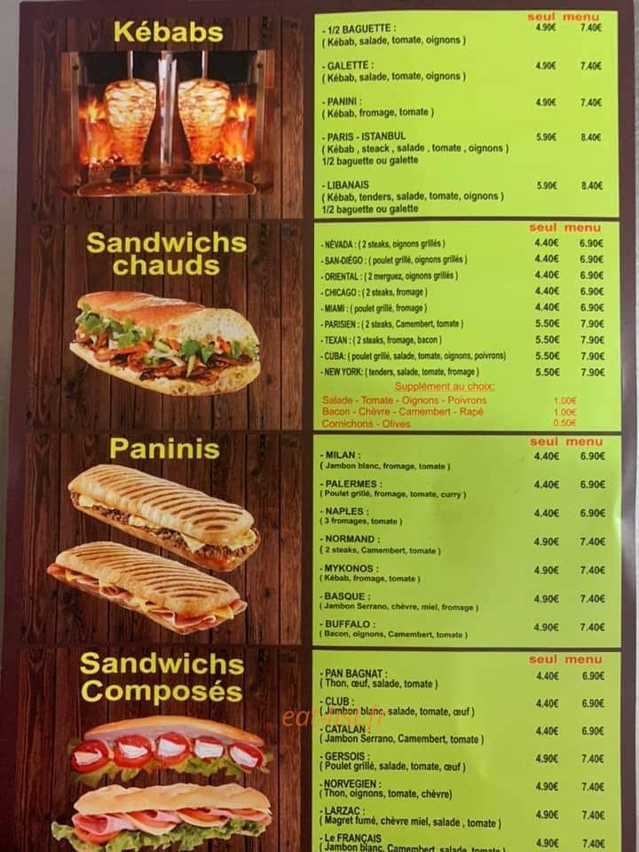 Au Salé Sucré — carte page 2