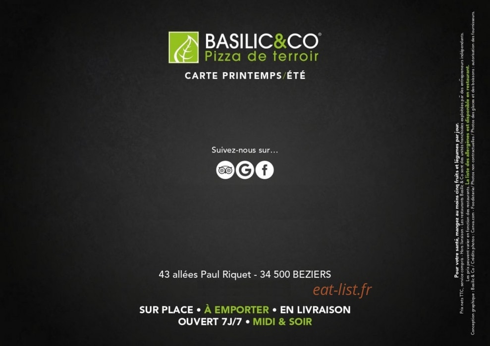 Basilic & Co — carte page 16