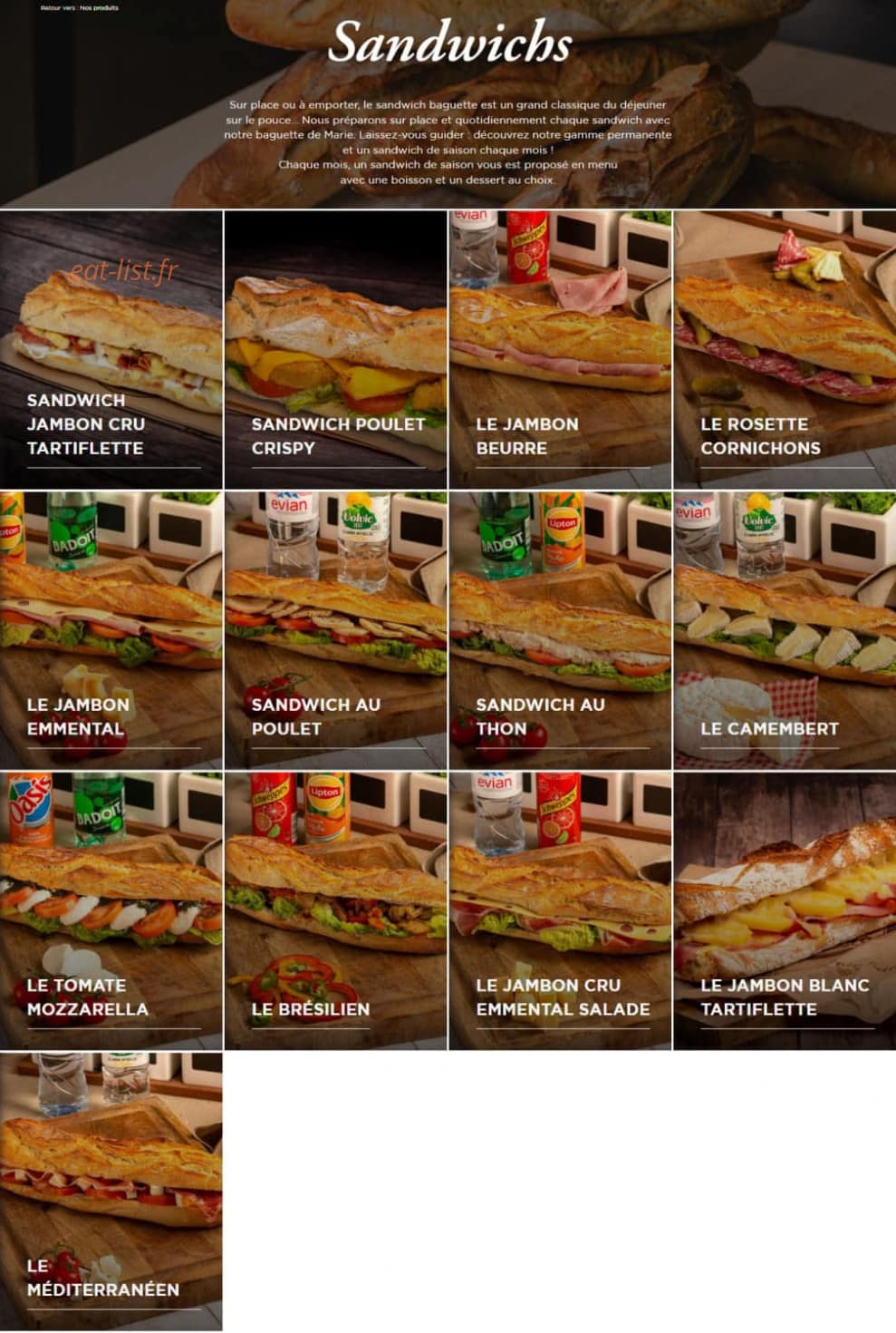Boulangerie Marie Blachère — carte page 10