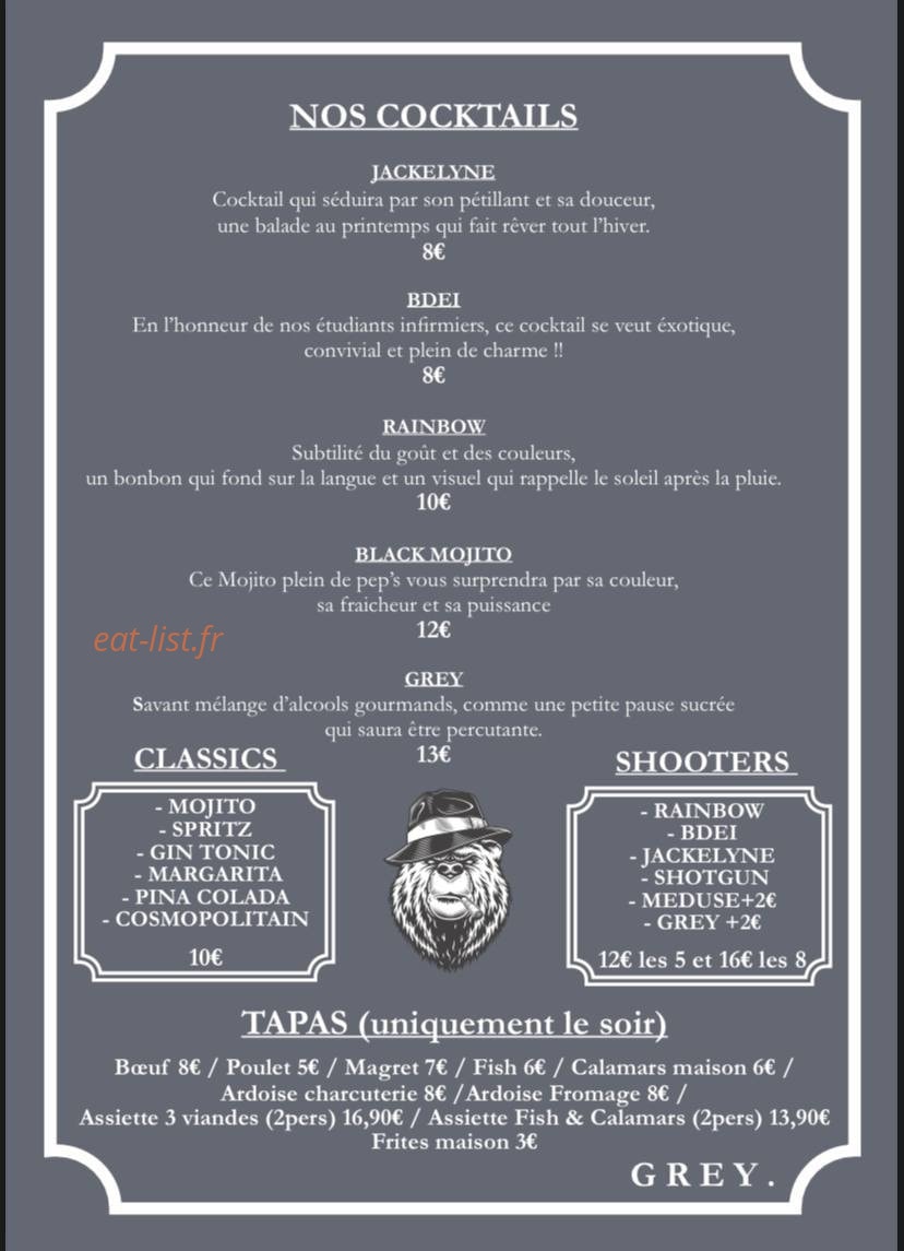 Brasserie Grey — carte page 5