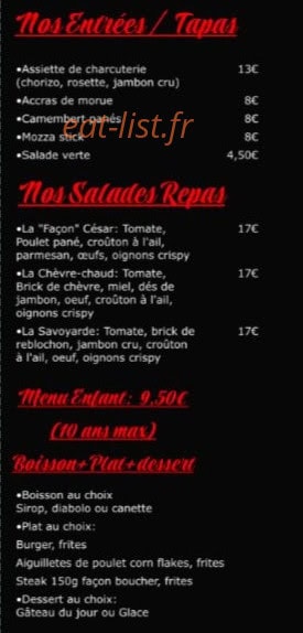 Brasserie le caveau — carte page 1