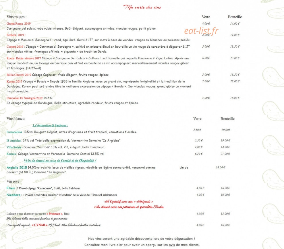 Chez Barbara — carte page 2