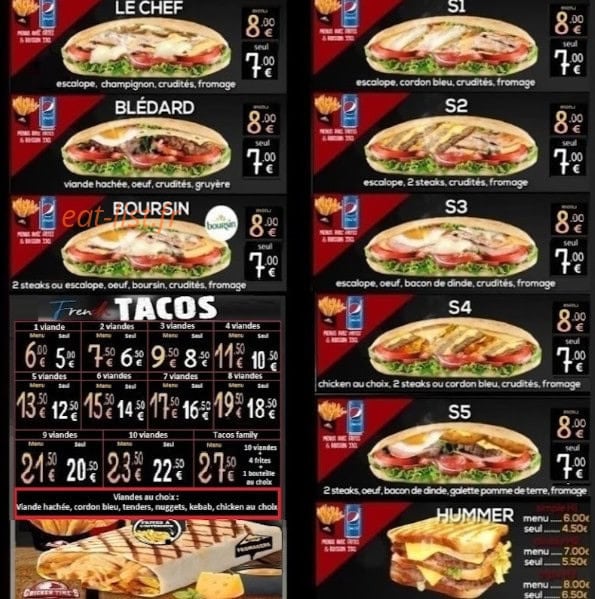 Chicken Time's — carte page 2