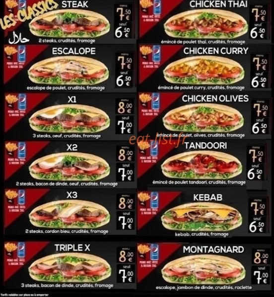 Chicken Time's — carte page 1