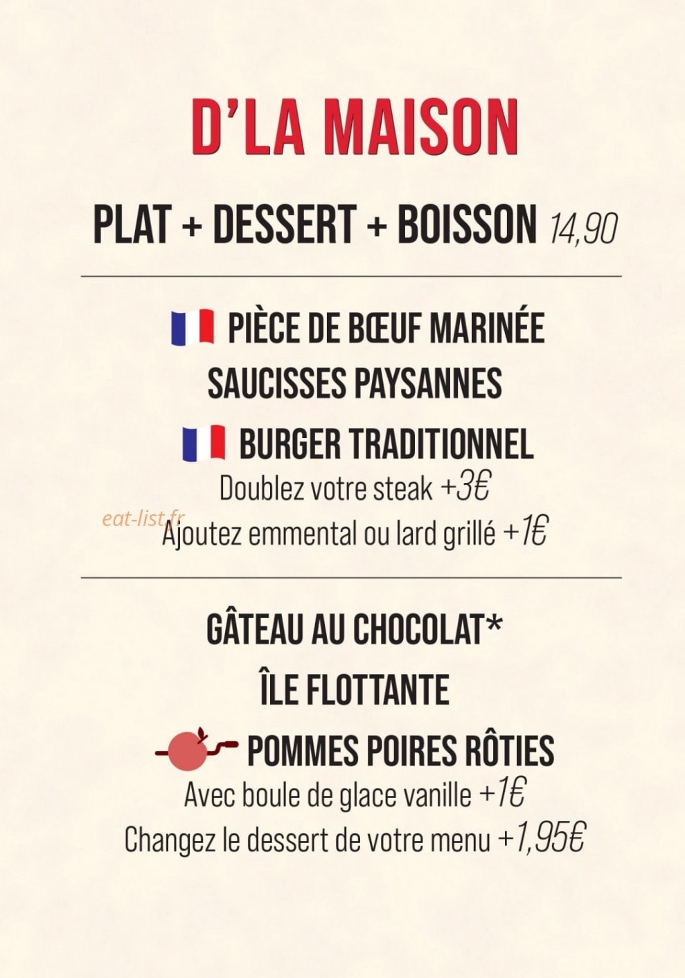 Courtepaille — carte page 5