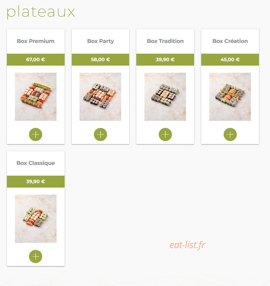 Eat sushi — carte page 4