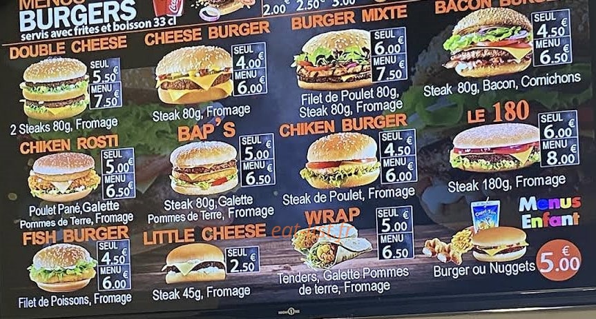 Eat Tacos — carte page 1