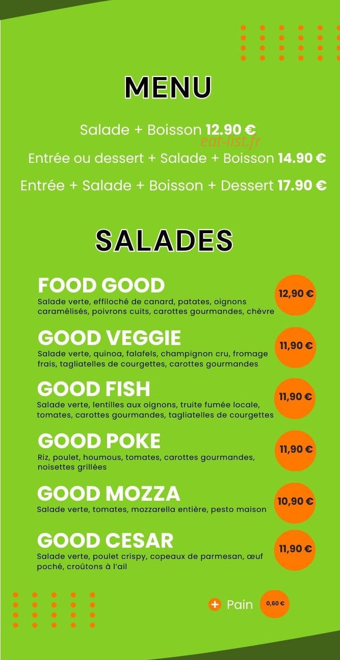 Food Good — carte page 2