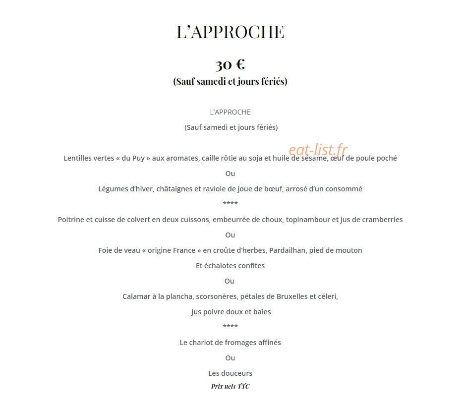L'Ambassade — carte page 1