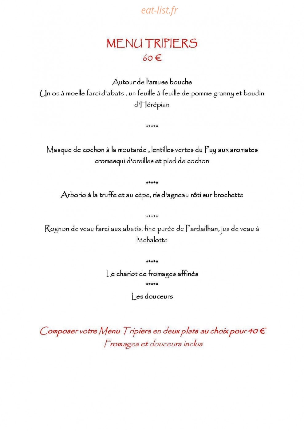 L'Ambassade — carte page 5