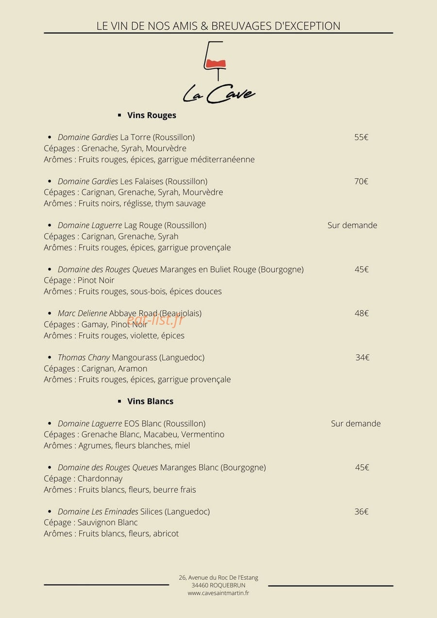 La Cave Chez Max — carte page 3