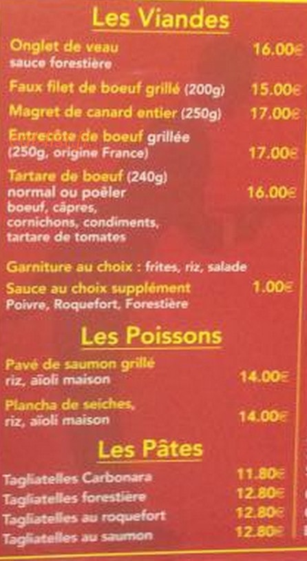 La Regalade — carte page 2