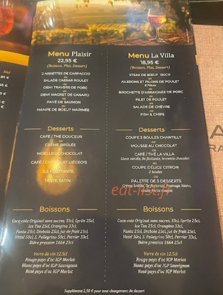 La Villa — carte page 1