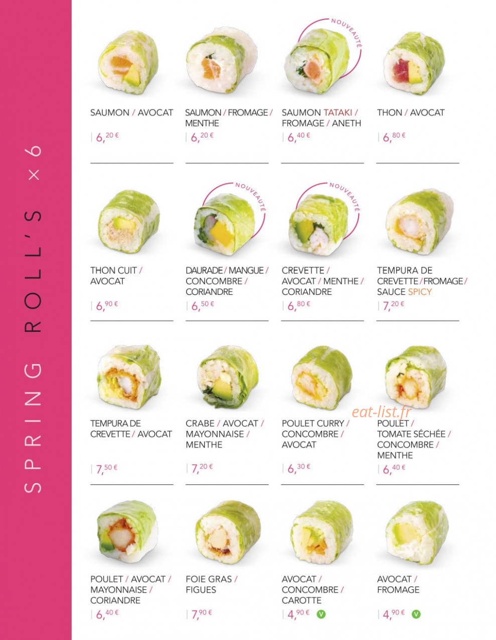 Lady Sushi — carte page 15