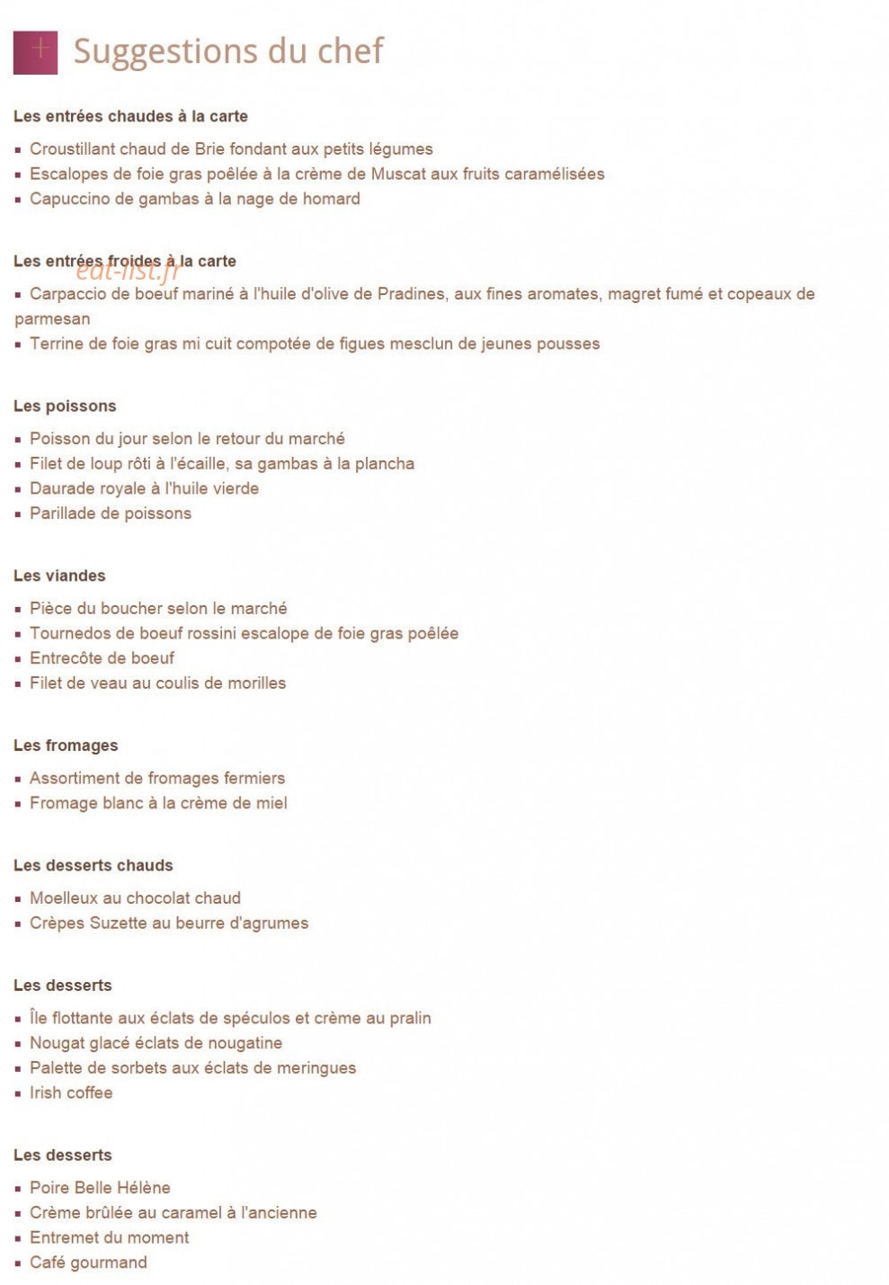 Le Domaine De Pradines — carte page 1
