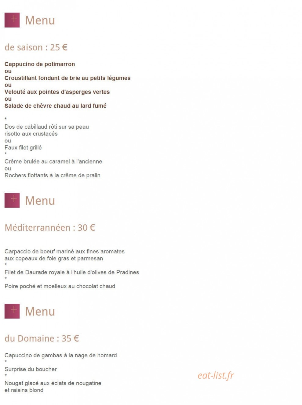 Le Domaine De Pradines — carte page 2