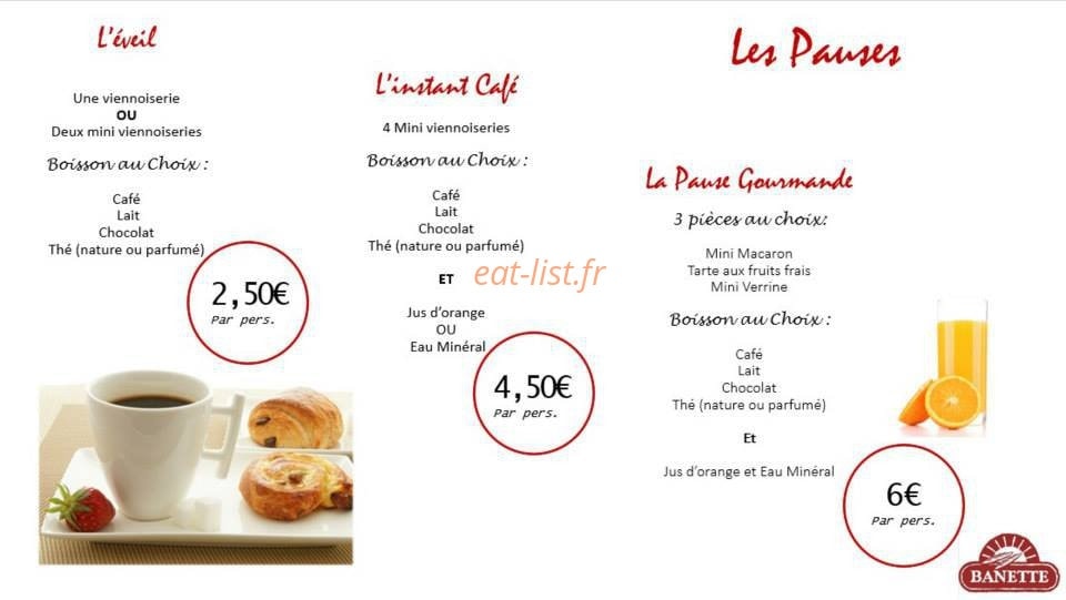 Carte et menu de Le Fournil des Arènes à Beziers — L'éveil, la pause café et l'instant gourmand