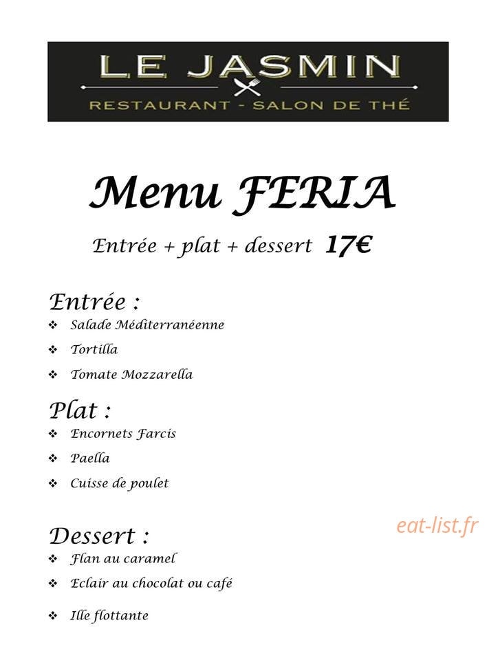 Le Jasmin — carte page 1