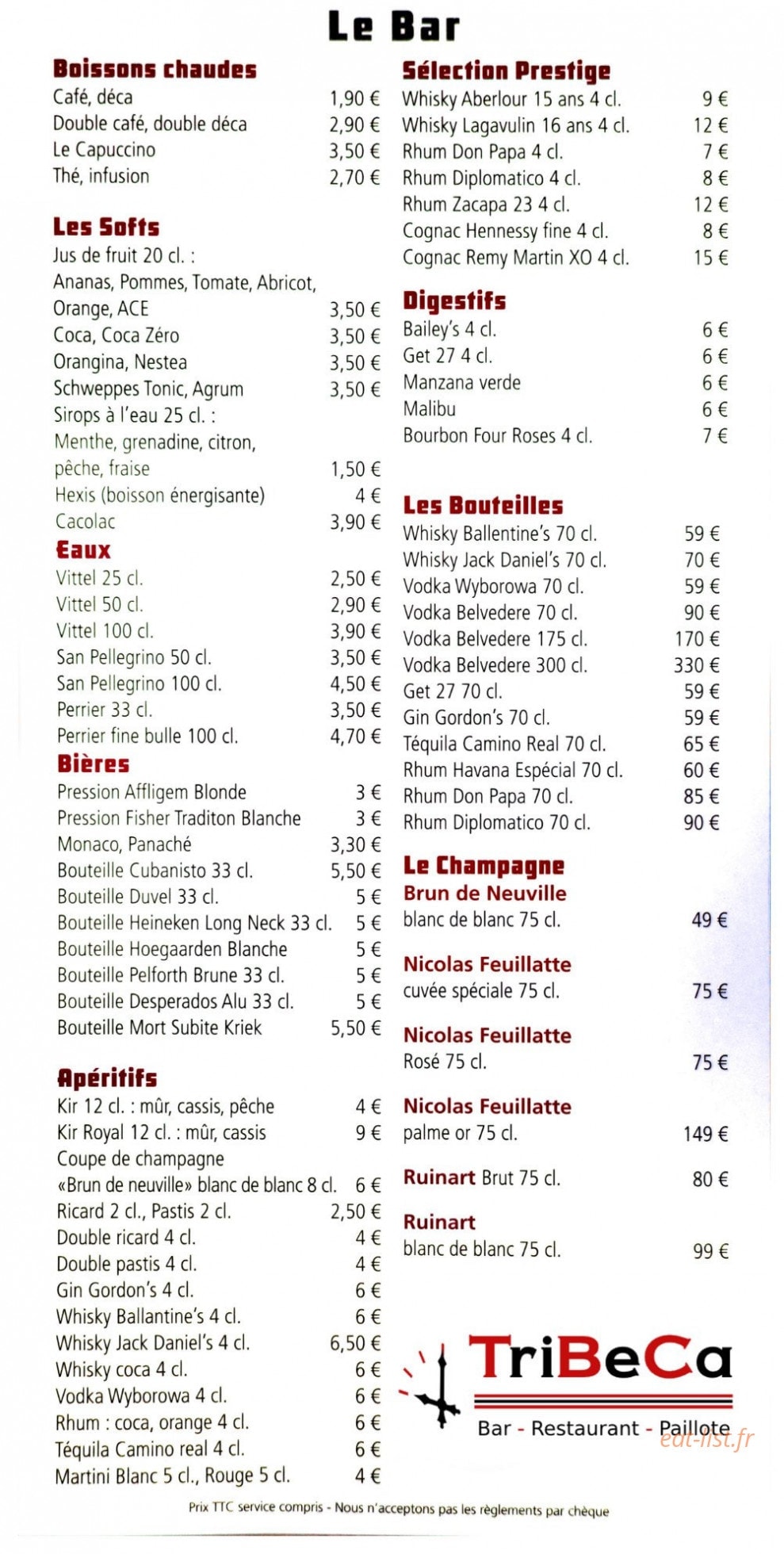 Le tribeca — carte page 11