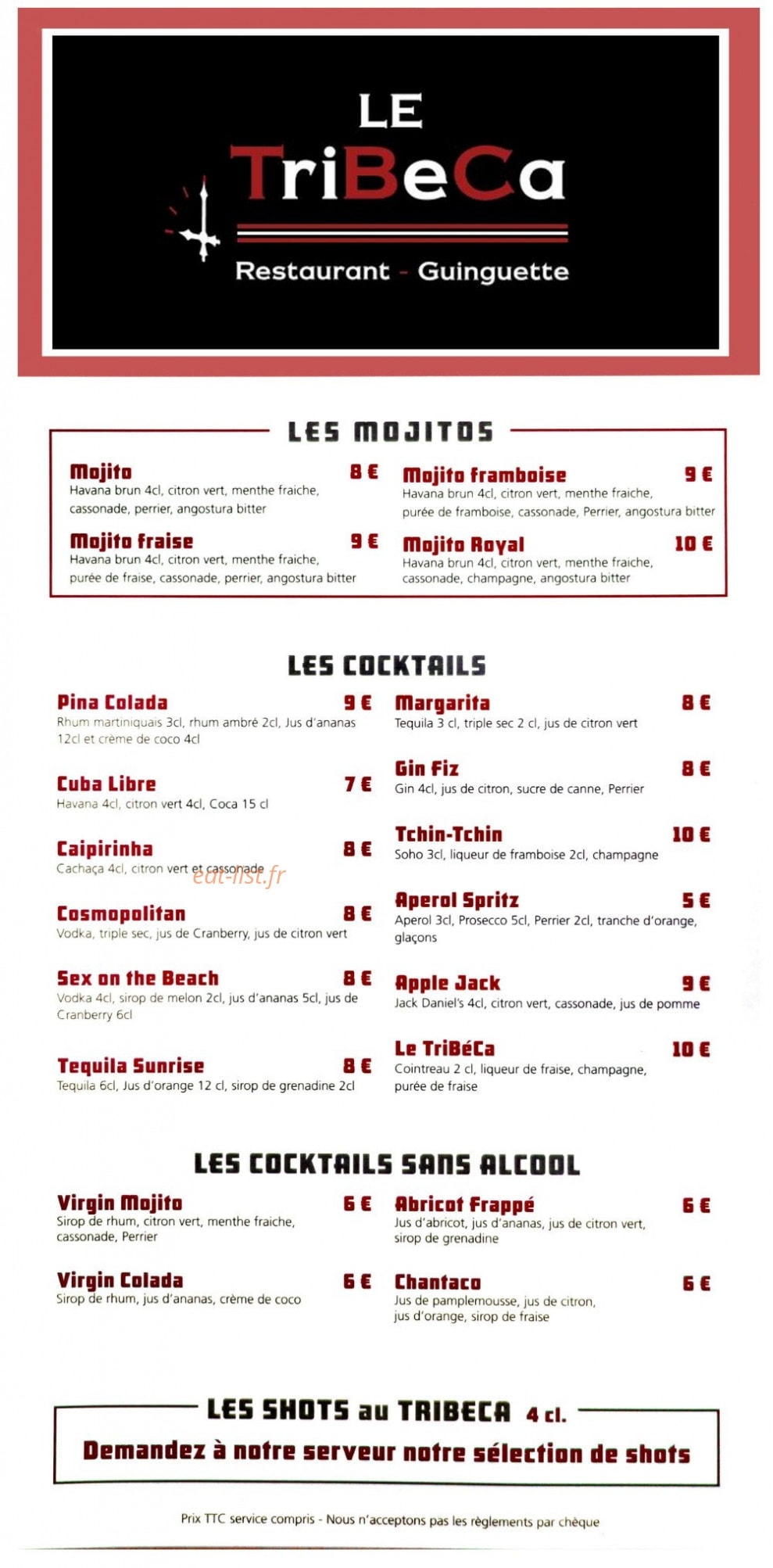 Le tribeca — carte page 10