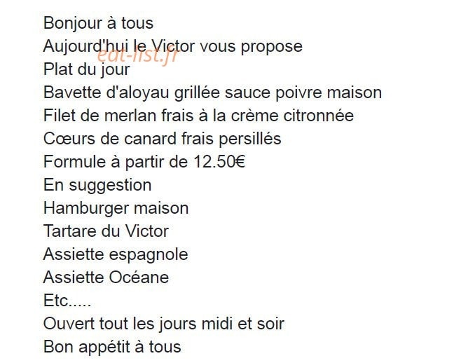 Le Victor — carte page 1