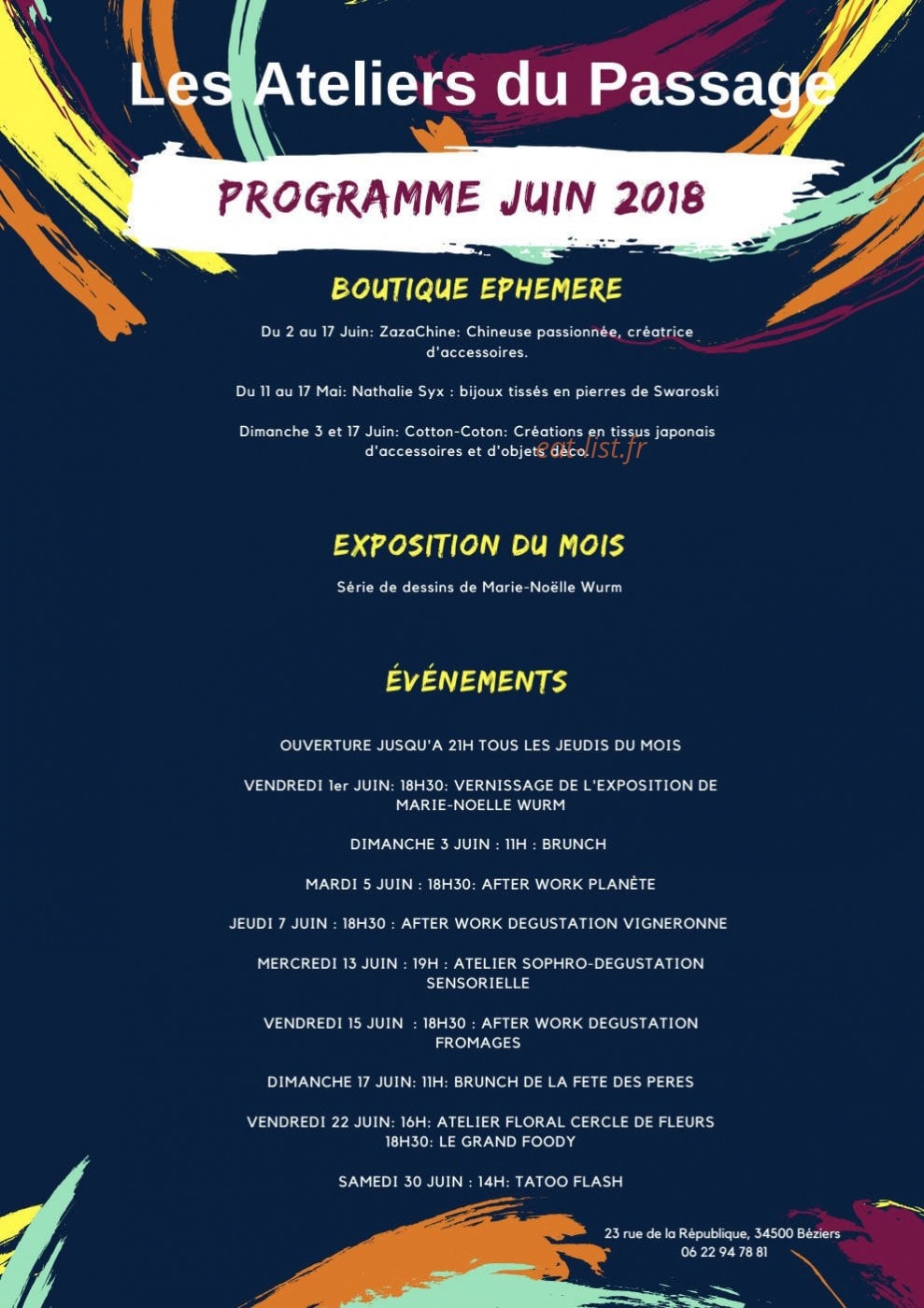 Les Ateliers du passage — carte page 2