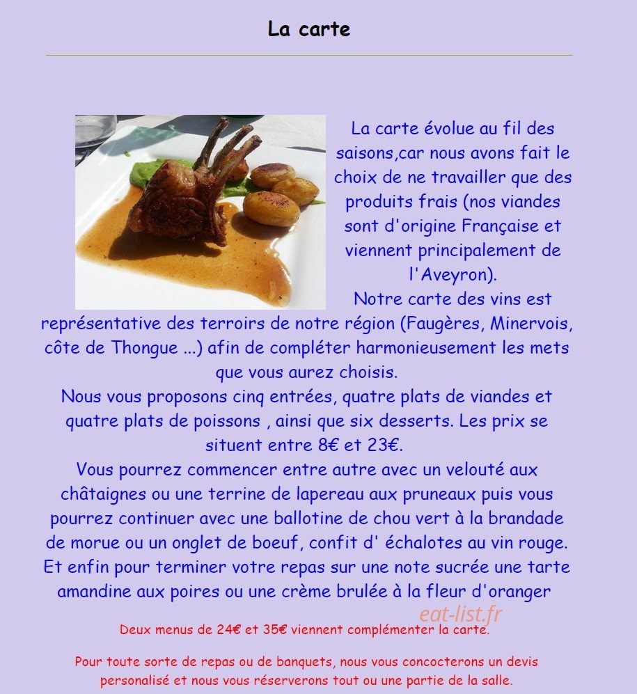 Les Caves de la Madeleine — carte page 1