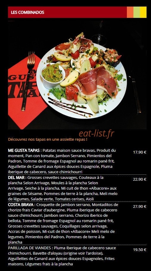 Me Gusta Tapas — carte page 3