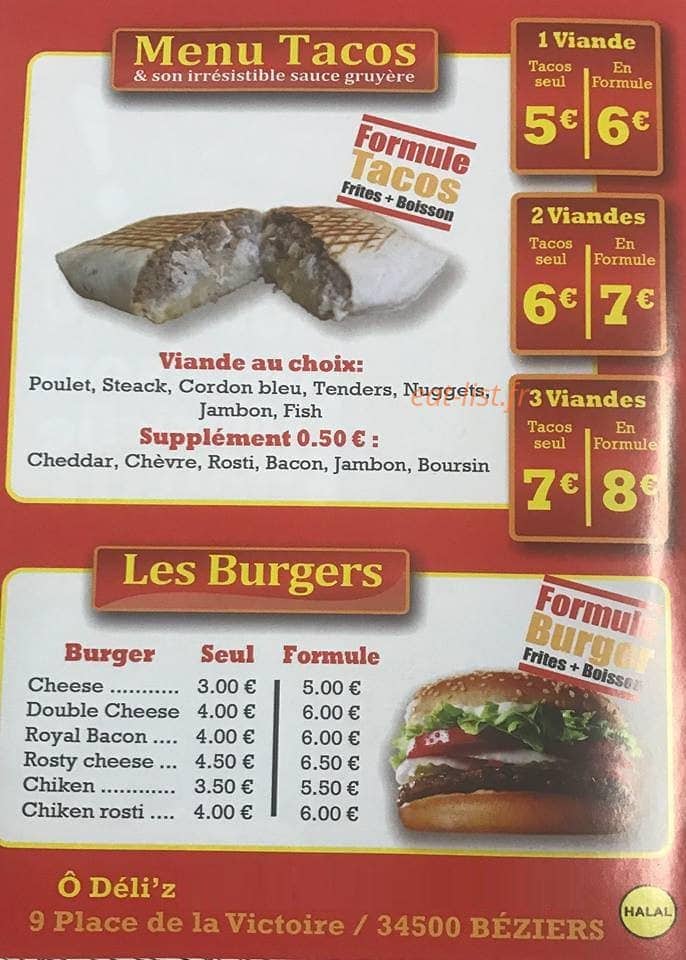 O Deli'z — carte page 2
