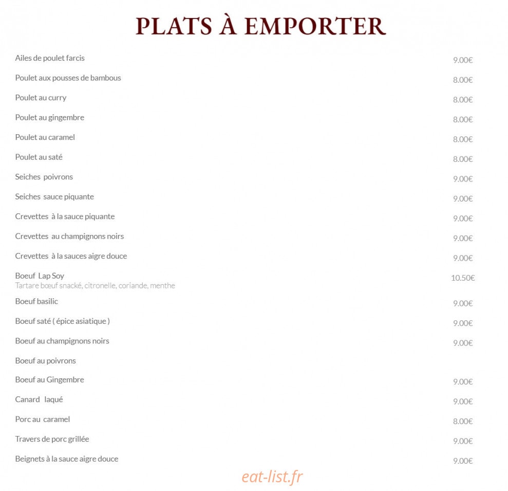 O Lao's — carte page 6