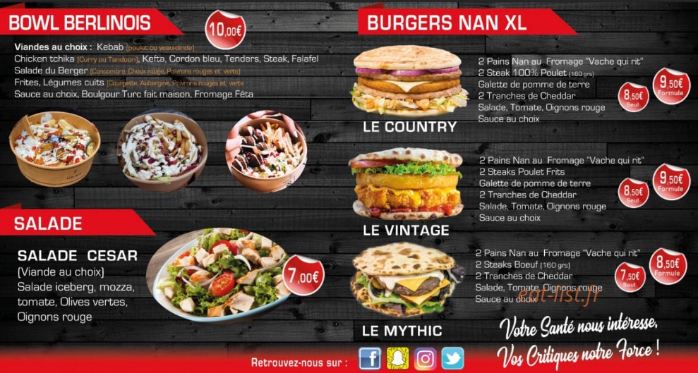 Ô Nan&grill — carte page 2