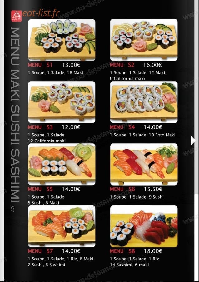 Osakaya — carte page 7