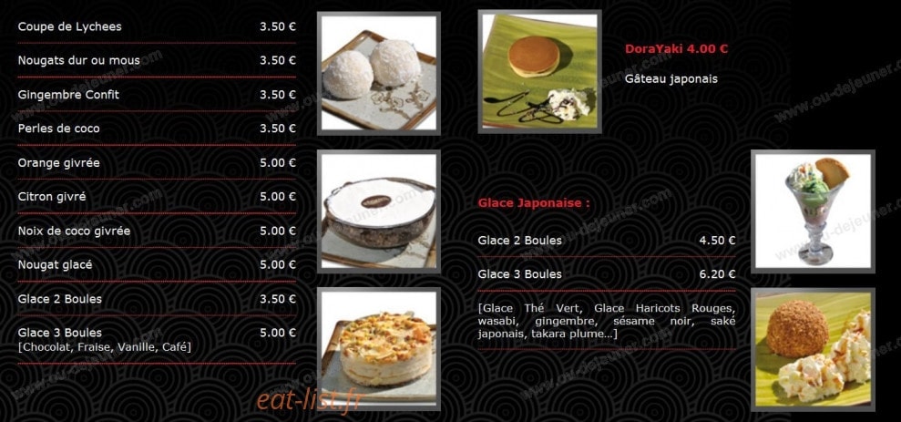 Osakaya — carte page 12