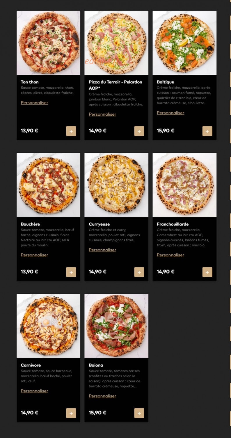 Pizza Cosy — carte page 2