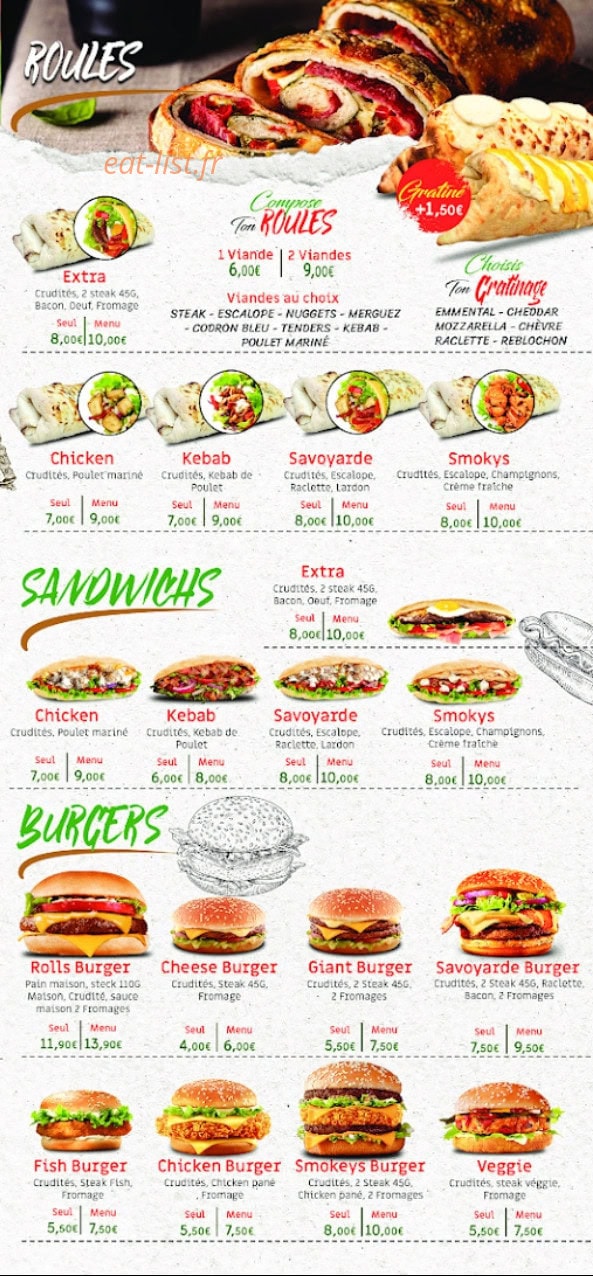 Pizza Rolls — carte page 4