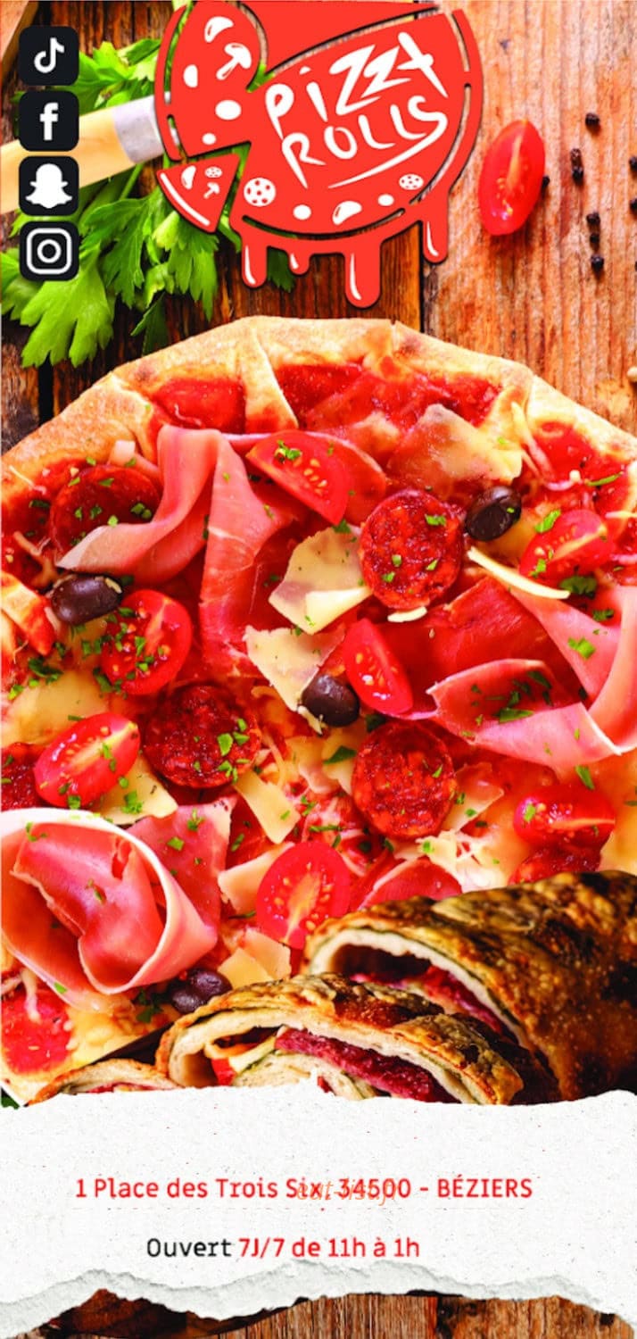 Pizza Rolls — carte page 1