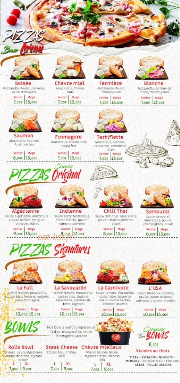 Pizza Rolls — carte page 3