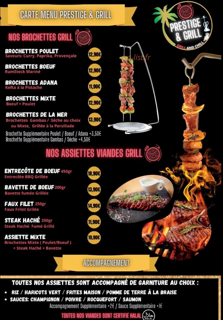 Prestige & Grill — carte page 2