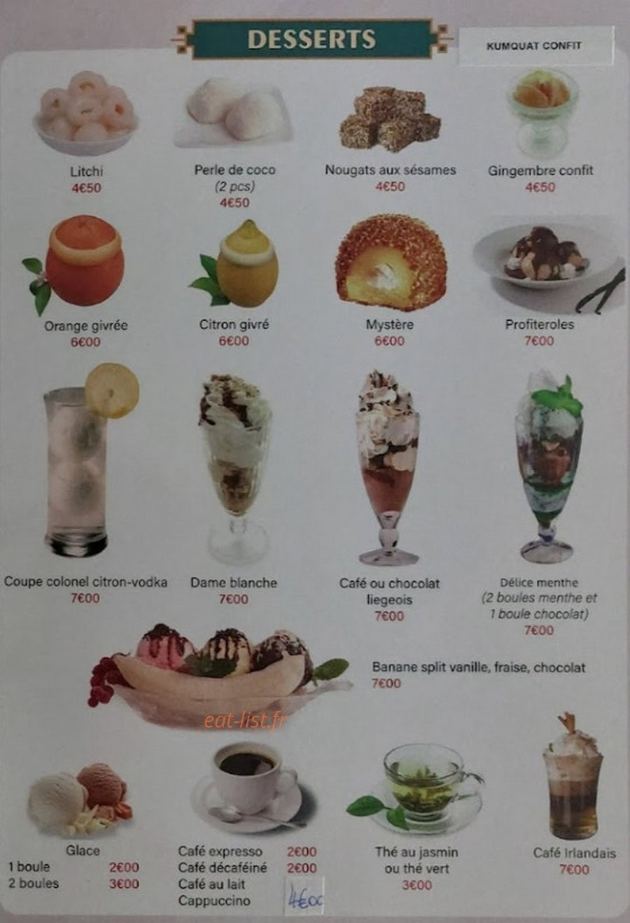 Saveurs d'Asie — carte page 6