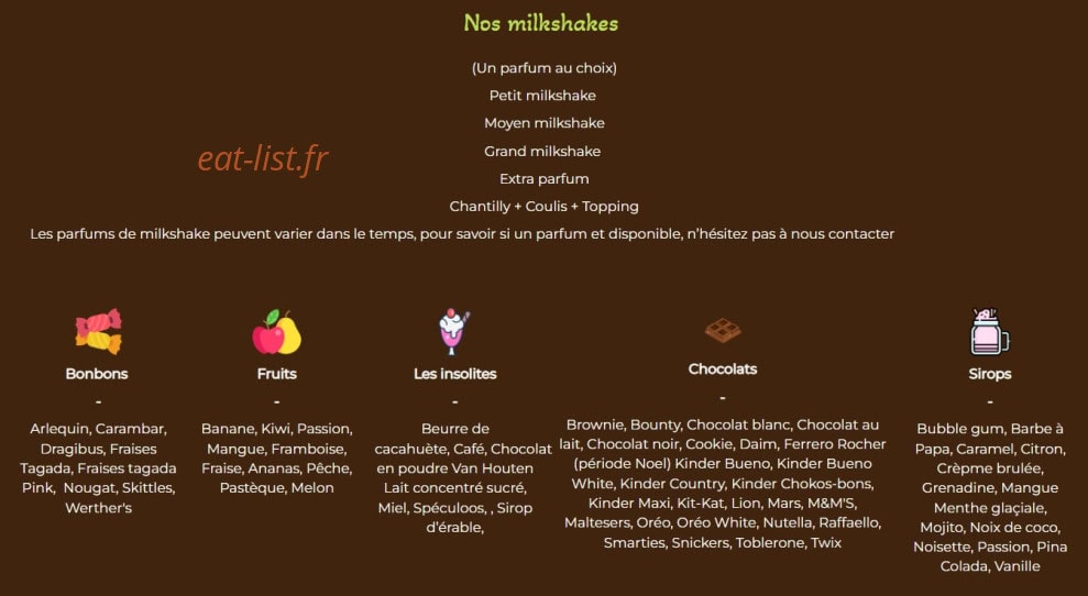Shake House — carte page 3