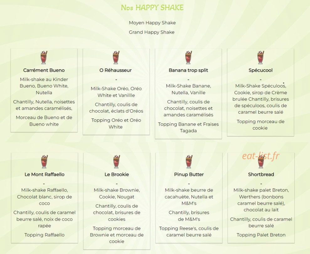 Shake House — carte page 4