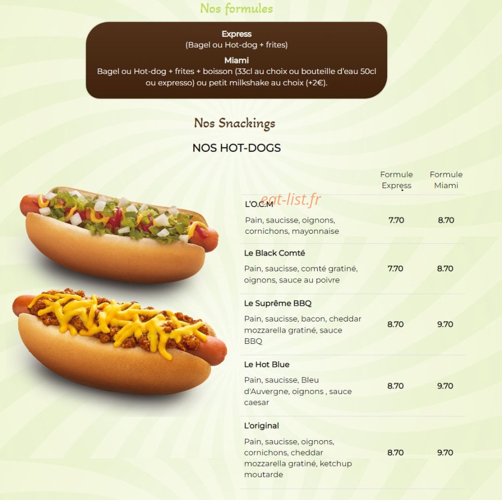 Shake House — carte page 1