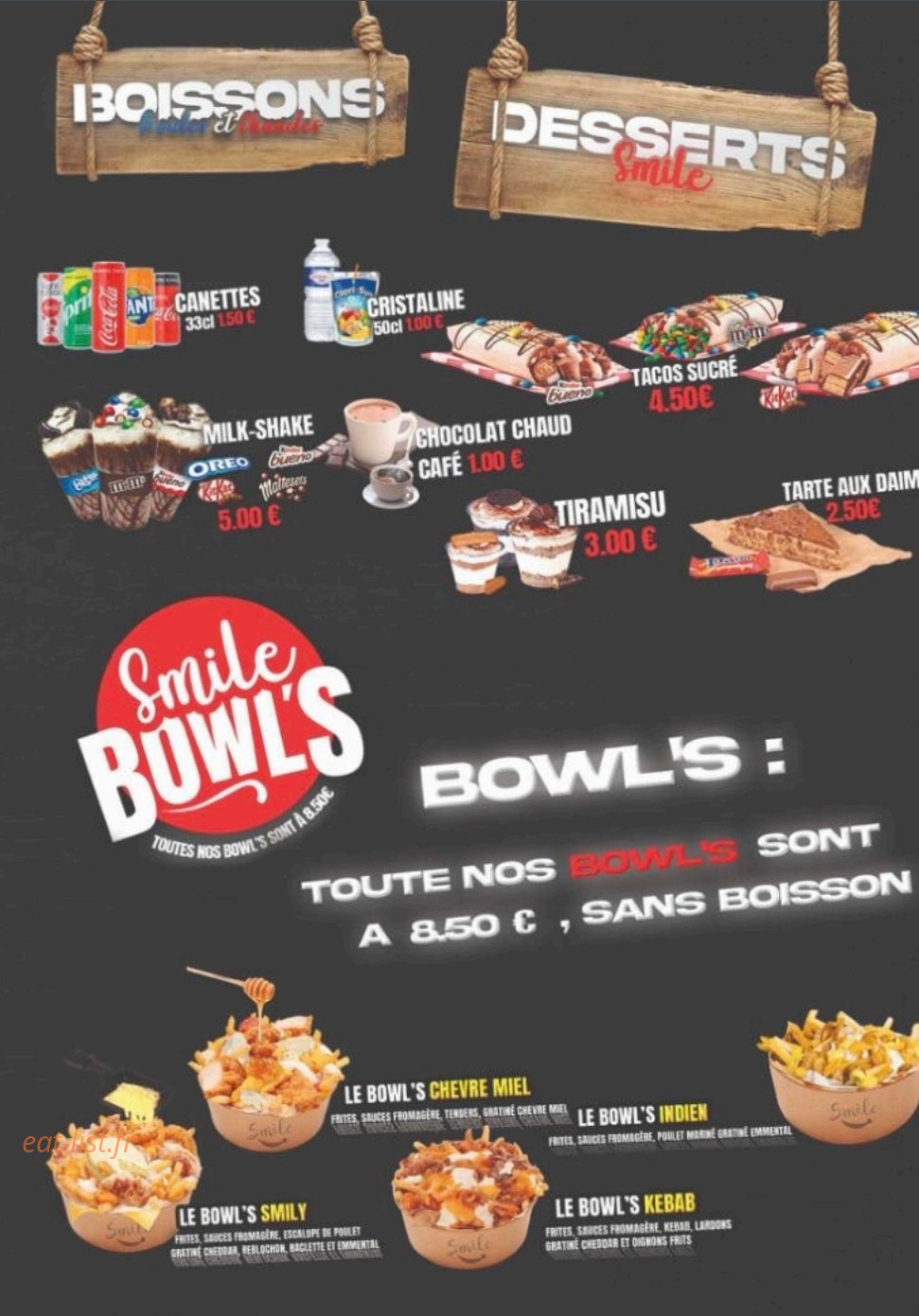 Smile Fast Food — carte page 2