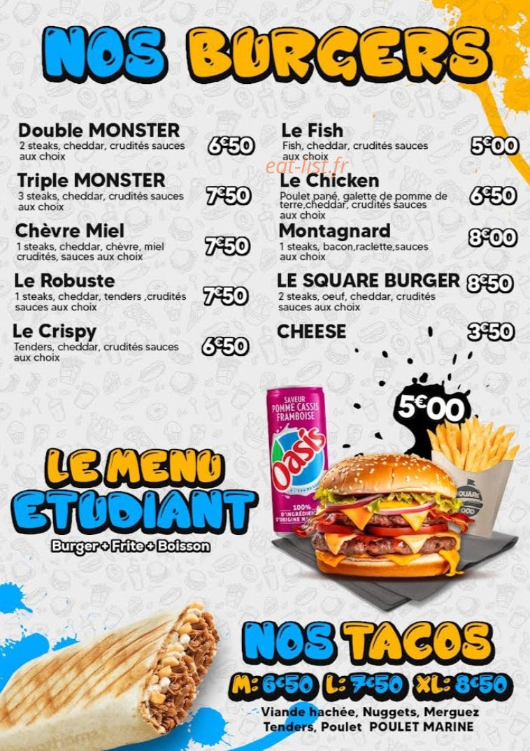 Square Food — carte page 3