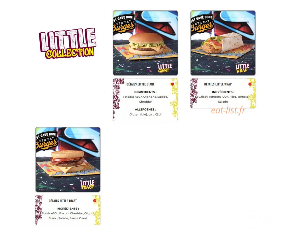 Str'eat Burger — carte page 6
