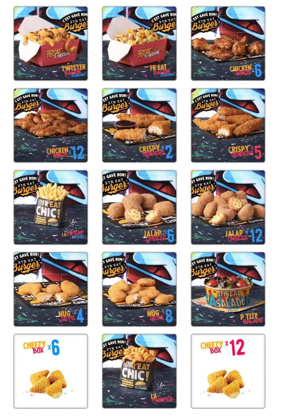 Str'eat Burger — carte page 8