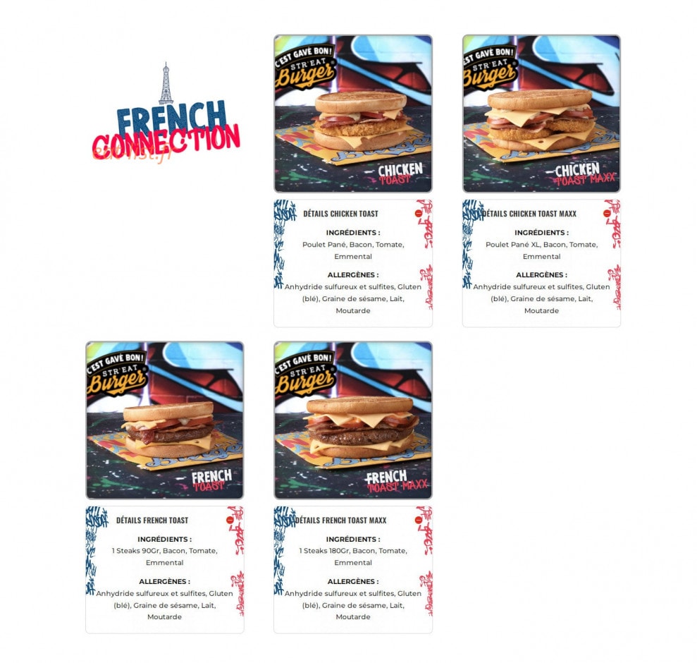 Str'eat Burger — carte page 3