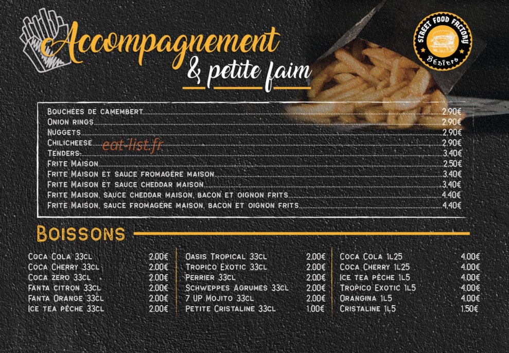 Street Food Factory — carte page 5